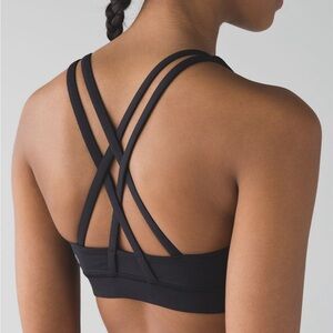 Lululemon Athletica Black Cross-Back Sports Bra size 6